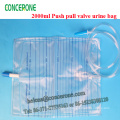 2000ml Push Pull Valve Urine Collection Bag